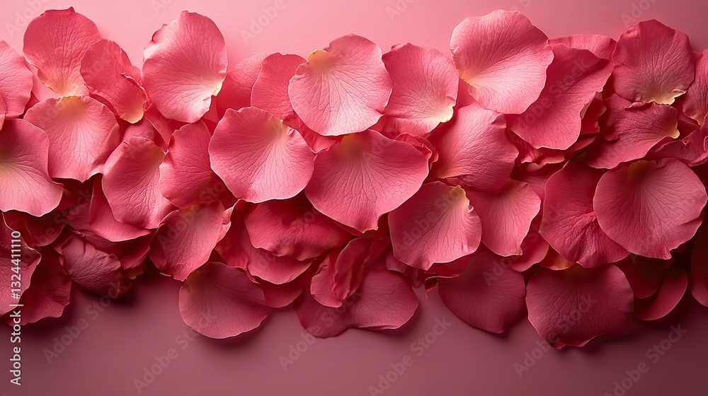 Delicate pink rose petals create a romantic, textured backdrop perfect for Valentine's Day, Women's Day, spring, or any elegant occasion.