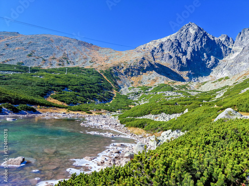 Tatranska Lomnica, Lomnica Stit, Tatry Vysokie. Slovakia photo