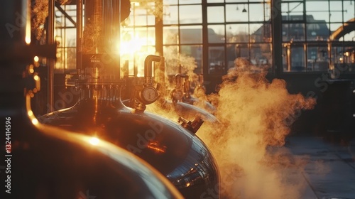Master blenders create exquisite whiskies in a luxury distillery.