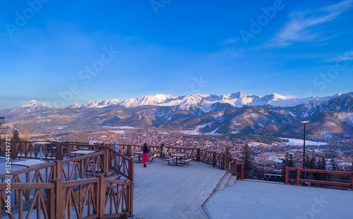 view on Zakopane. Gubalowka, Tatra mountains, Poland