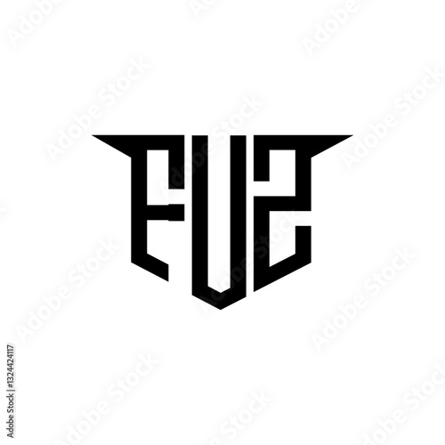 FUZ letter logo design with white background in illustrator, vector logo modern alphabet font overlap style, calligraphy designs for logo, Poster, Invitation, etc.