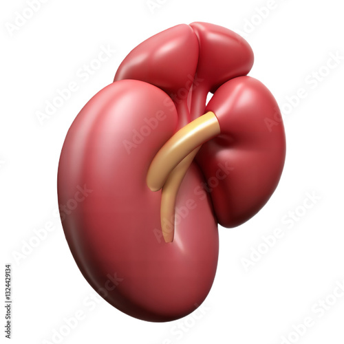 Human Kidney Anatomy and Function isolated on transparent background photo