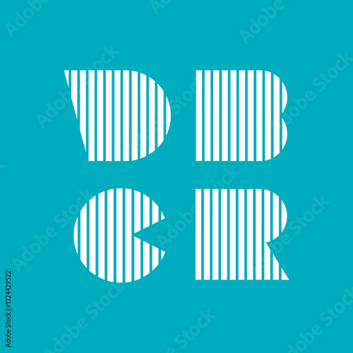 Sound wave style font design, vector alphabet letters