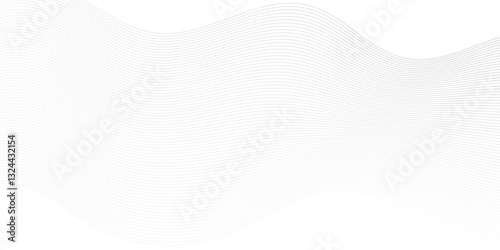 Abstract dynamic creative smooth beautiful space digital composite sound and wave bland line. frequency flow business stripe gradient white vector technology template background.	
