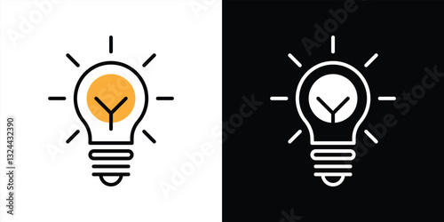 lamp bulb icon. containing idea, innovation, creativity, inspiration, light bulb icon symbol sign. vector illustration