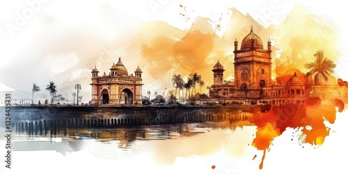 Experience the vibrant culture of Mumbai showcased in unique artwork.