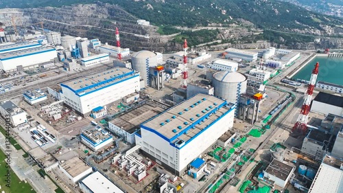 Aerial Views of Lianyungang Tianwan Nuclear Power Plant Showcasing Its Impressive Facilities and Surroundings