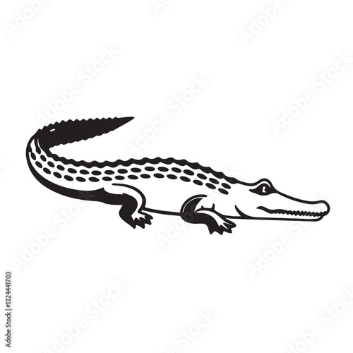 crocodile isolated on white background