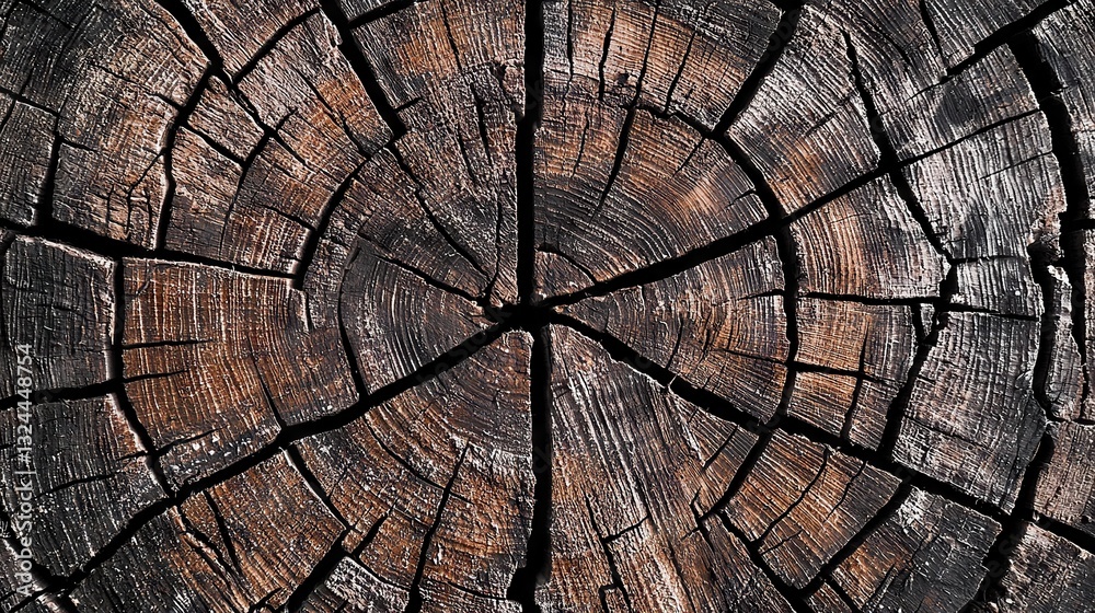 Fototapeta premium Wood grain pattern natural environment close-up textured surface abstract conceptual art