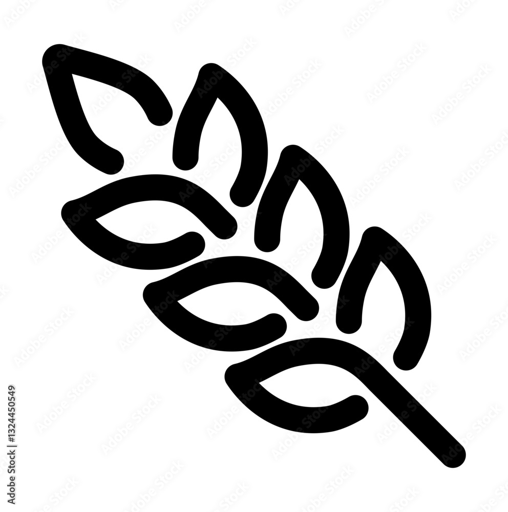 icon a wheat stalk symbolizing grains carbohydrates fiber and plant-based nutrition. icon a wheat stalk symbolizing grains carbohydrates fiber and plant-based nutrition.