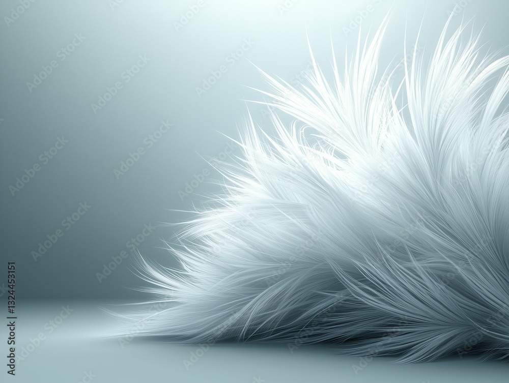 Obraz premium white feather on black background