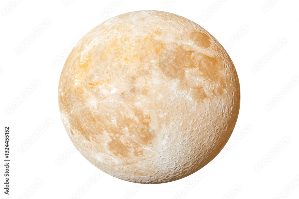 Geological features of a celestial body in space, cut out Geological features of a celestial body in space, cut out