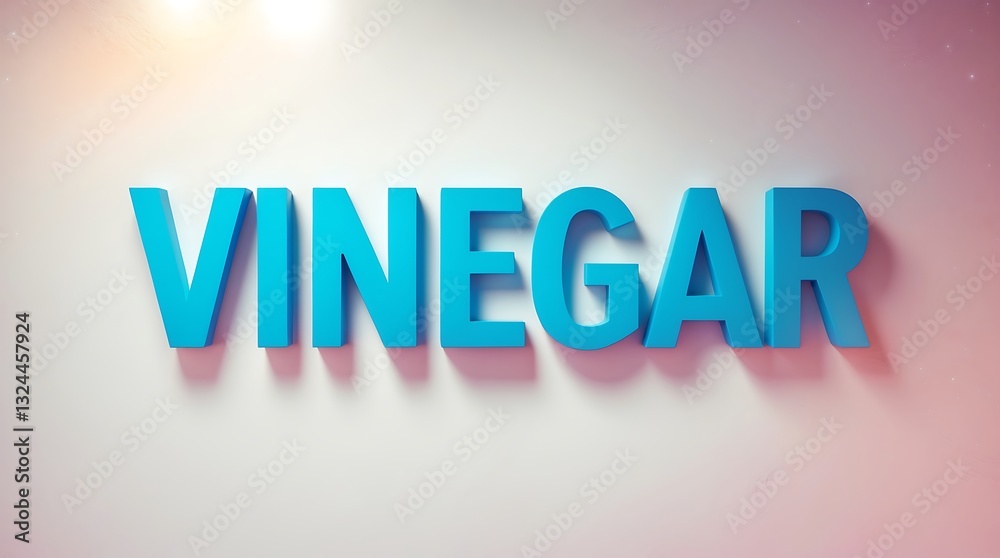 Vinegar text displayed in a bold, three-dimensional style on a soft background Vinegar text displayed in a bold, three-dimensional style on a soft background