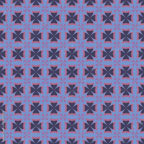 seamless geometric pattern with blue background 