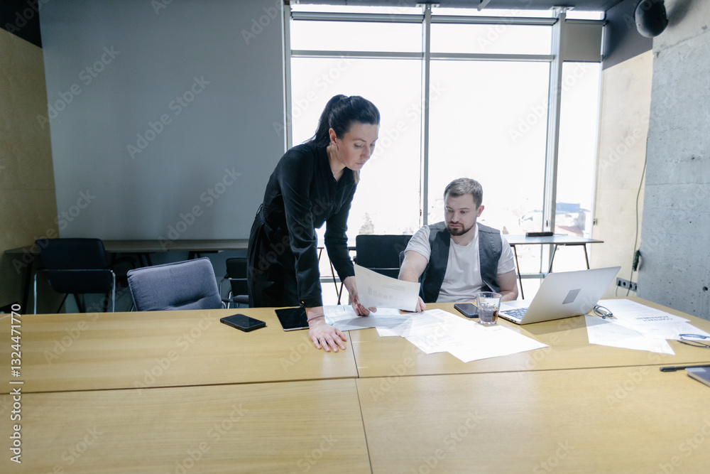 Fototapeta premium Office workers planning their job