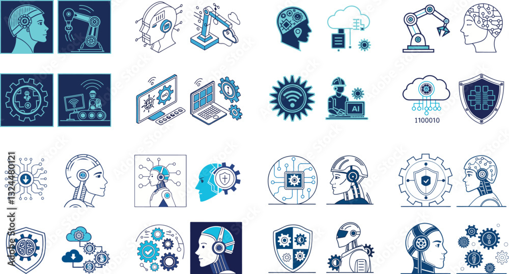 AI & Technology Innovation Vector Pack – Futuristic Tech, Cybersecurity & Automation AI & Technology Innovation Vector Pack – Futuristic Tech, Cybersecurity & Automation