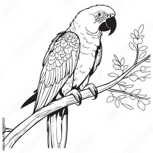 vector illustration of a parrot