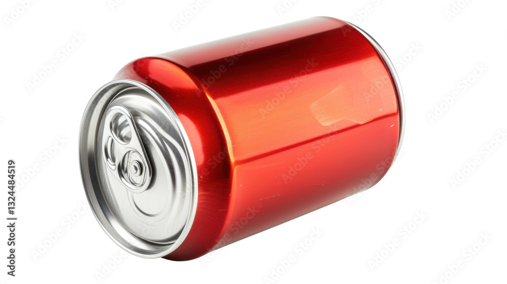 Red soda can rotating on transparent background Red soda can rotating on transparent background