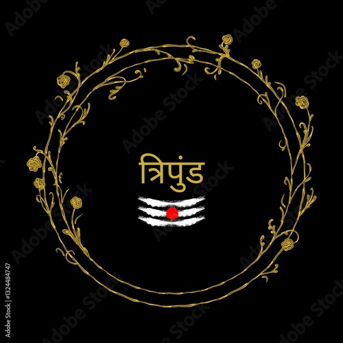 Maha shivratri post and hindi font calligraphy art