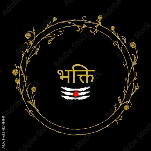 Maha shivratri post and hindi font calligraphy art