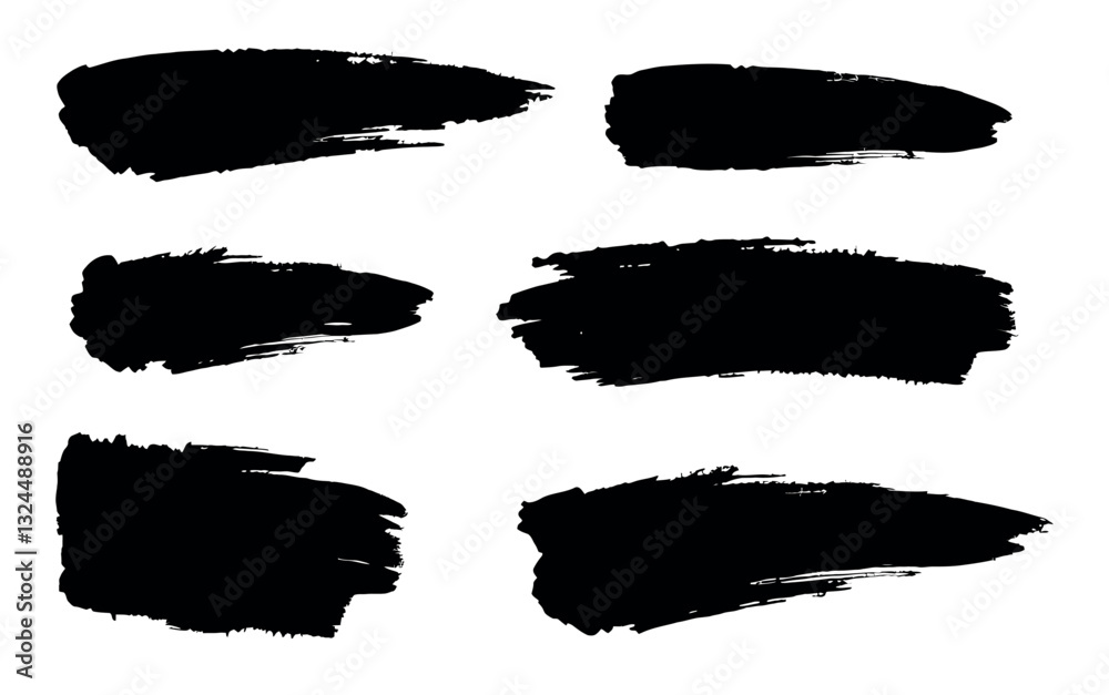 Messy Paint Strokes Collection – Textured Grunge Design Elements