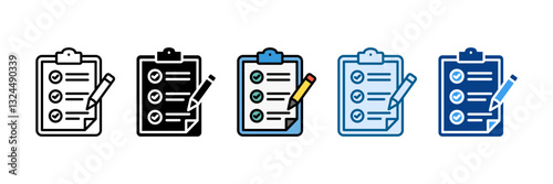 Checklist Icon Set Multiple Style Collection