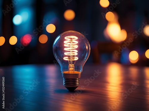 Neon Light Bulb on Table Stunning Neon Lights Effect