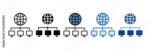 Network Icon Set Multiple Style Collection