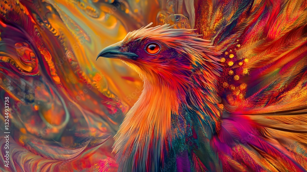 Fototapeta premium Abstract Vibrant and Colorful Generative AI Artwork for Modern Design Projects