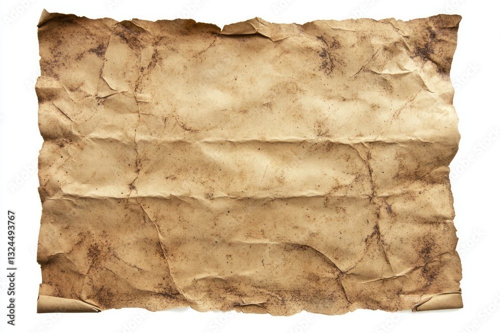 Fototapeta premium Detailed view of old brown paper with subtle corrugation and speckled imperfections