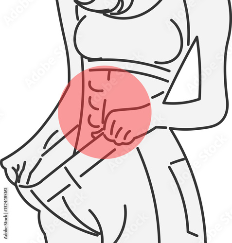 woman with defined belly woman diet