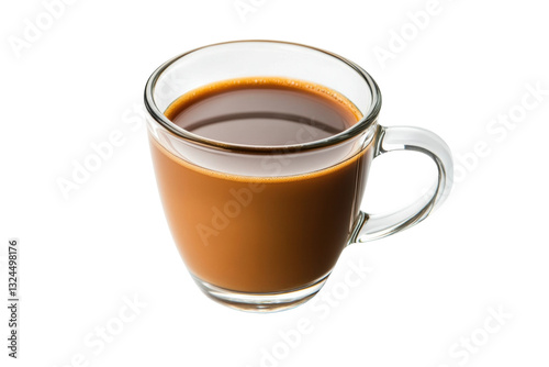 Wallpaper Mural Warm cup of coffee ready to enjoy in clear glass, cut out Torontodigital.ca