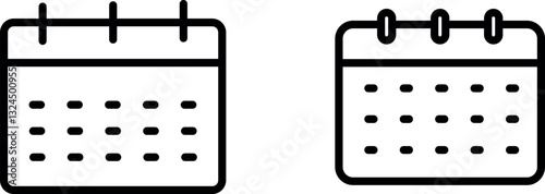 "Calendar Icon – Simple and Effective Date Tracking Symbol in Vector Style"