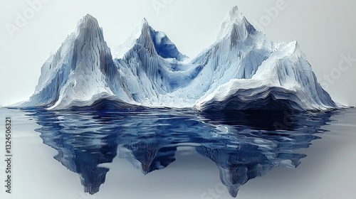 Wallpaper Mural Iceberg Reflection: A Digital Masterpiece of Arctic Serenity Torontodigital.ca