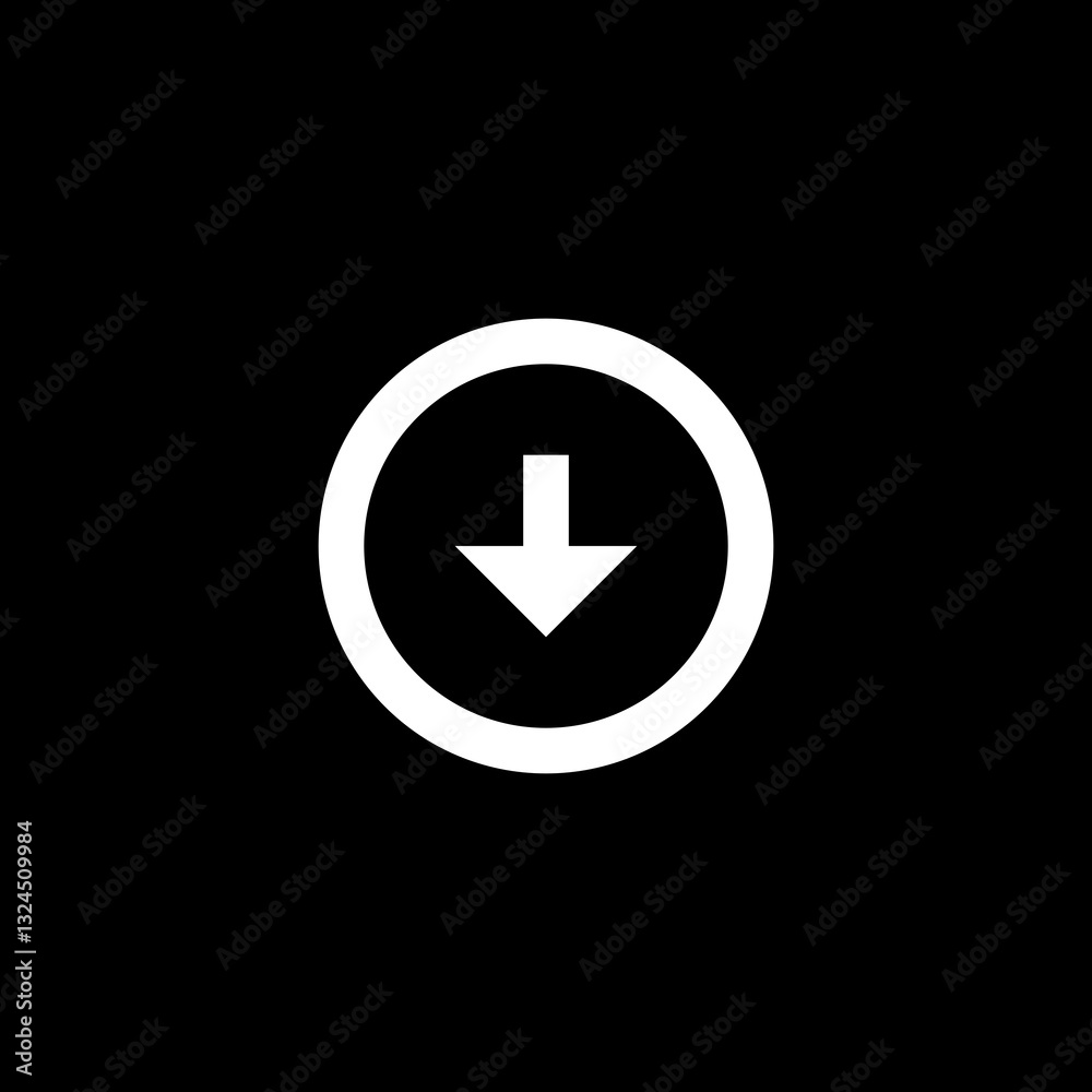 Down Arrow in Circle
Down Arrow in Circle