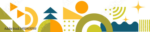 Free Download Colorful Geometric Footer - GFXLoad