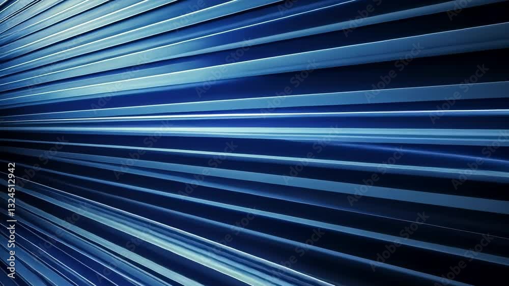 Abstract background of diagonal, parallel lines in shades of blue