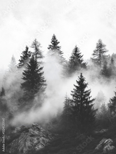 Trees in Fog