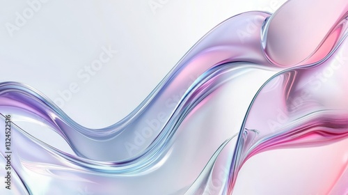 A modern and elegant abstract background featuring smooth, flowing waves in shades of blue, pink, and purple