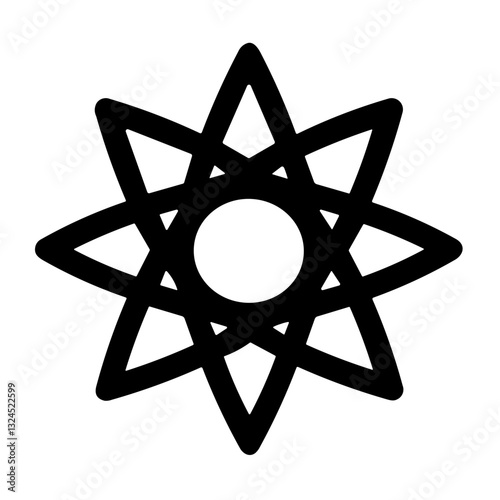 Simple black flat Quantum Icon