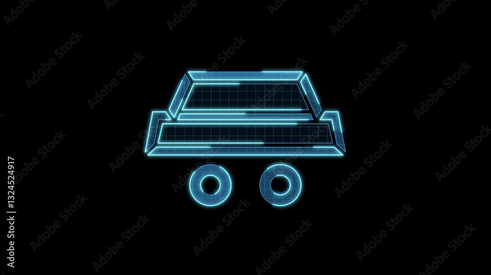 Anonymous security icon motion animation, continuous seamless loop from 1 to 7 second mark, futuristic cyber technology look, neon laser lines on black background. Anonymous security icon motion animation, continuous seamless loop from 1 to 7 second mark, futuristic cyber technology look, neon laser lines on black background.