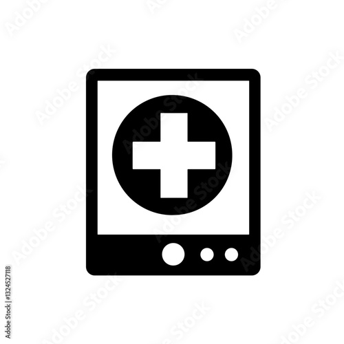 Simple Remote Consultation Telemedicine Icon   