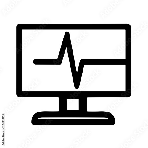 Simple Remote Consultation Telemedicine Icon   