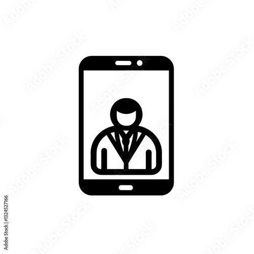 Simple Remote Consultation Telemedicine Icon   