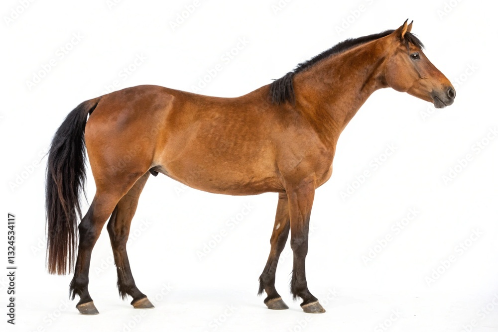 Menorquin horse isolated on white background Menorquin horse isolated on white background