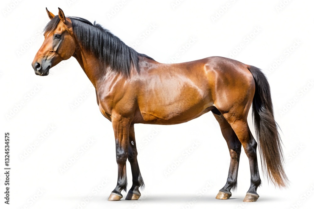Obraz premium kaimanawa horse isolated on white background