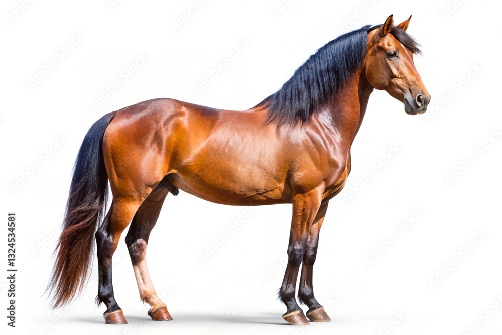 Fototapeta premium kiso horse isolated on white background