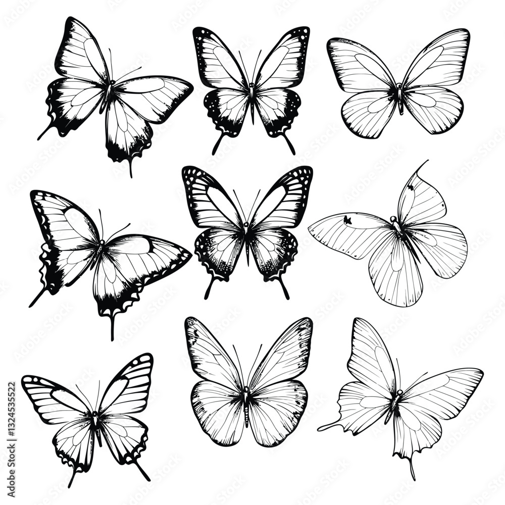 butterfly coloring page design butterfly coloring page design
