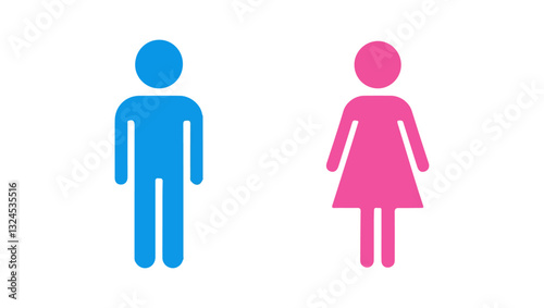  Restroom sign, WC toilet symbol of men and women vector