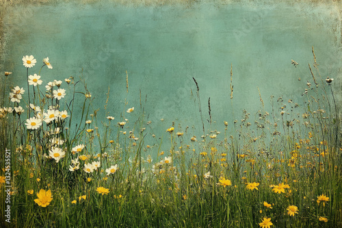 A grunge-style spring backg...